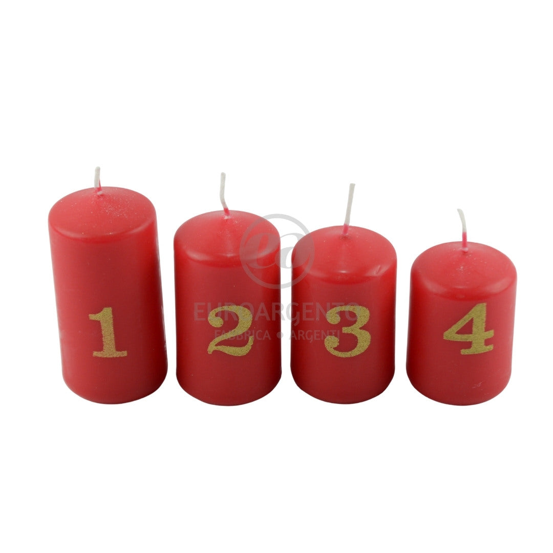 Set 4 candele con numero